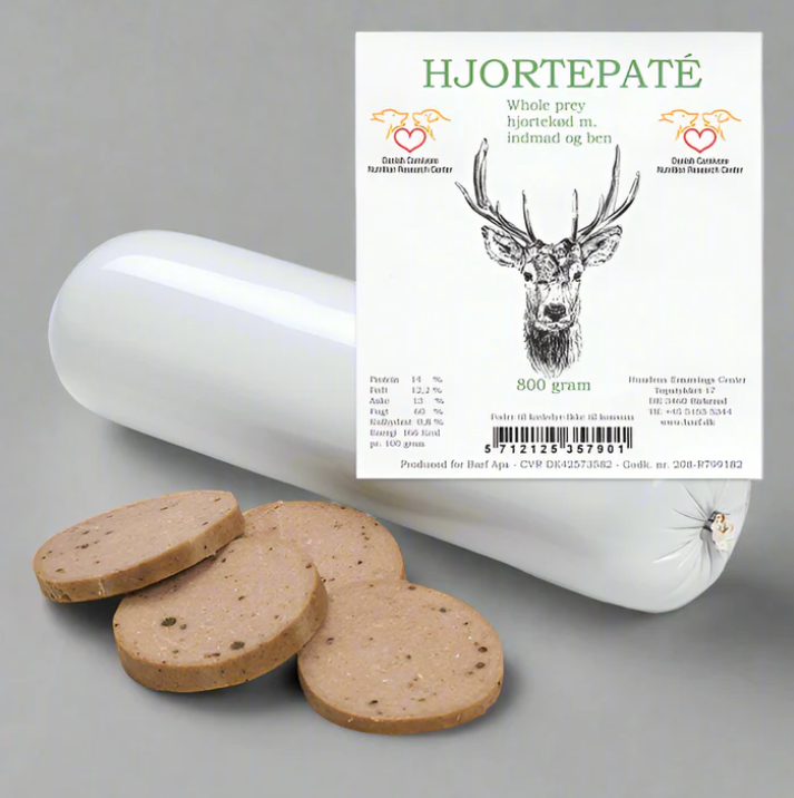 Hjartardýrapaté m/ innmat og beinum - 800gr